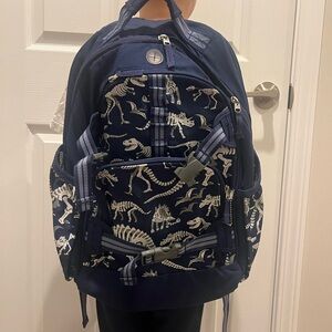 Pottery barn kids Navy Dinosaur Print Backpack